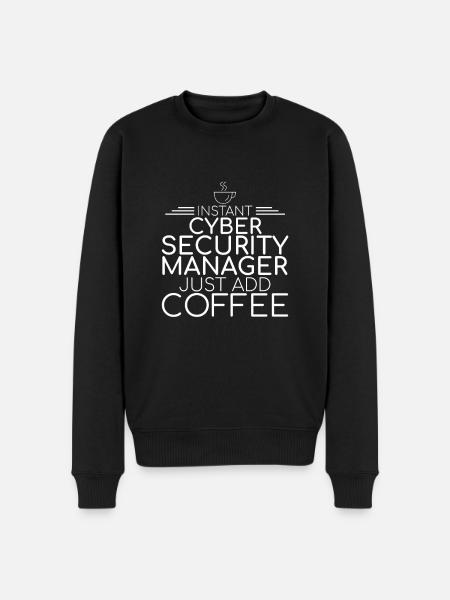 "Cybersecurity Manager Coffee | Cybersecurity" - Männer Premium Bio Pullover - Schwarz