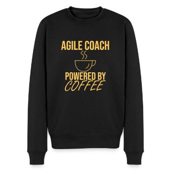 « Agile Coach Coffee | Agile » - Pull Premium bio Homme - noir - Devant - Nico (187cm)
