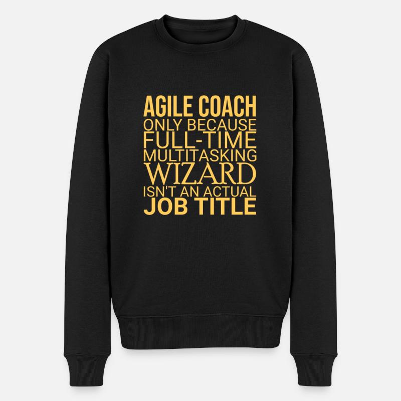 « Agile Coach Wizard | Agile » - Pull Premium bio Homme - noir