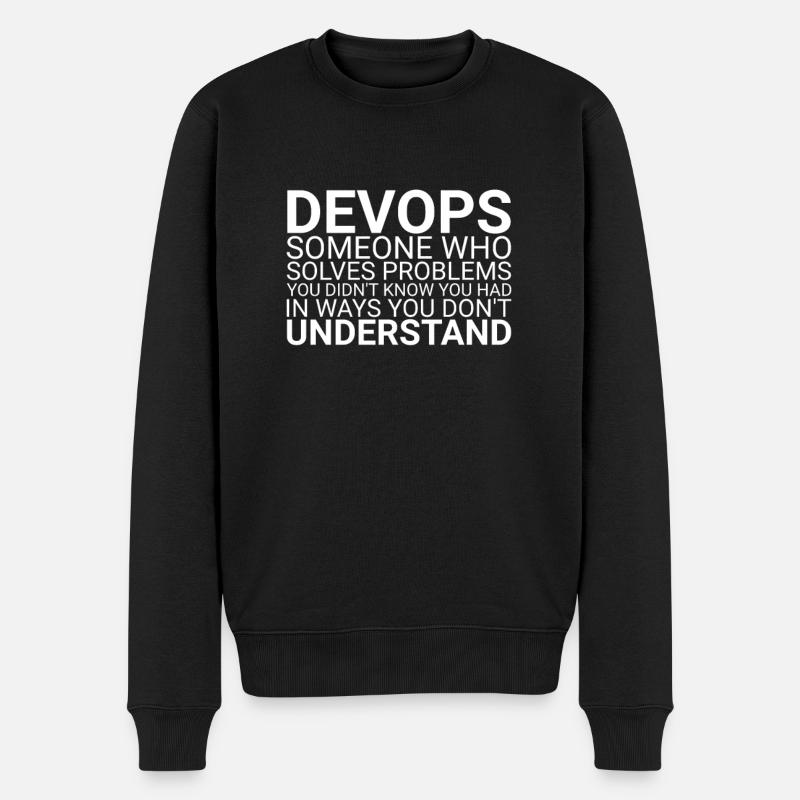 "DevOps Problem | Software Development" - Men's Premium Organic Jumper - black