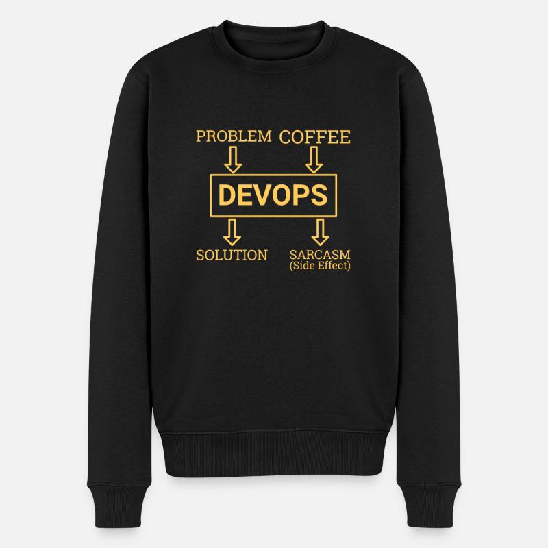 "| sarkazmu DevOps Rozwój oprogramowania" - Ekologiczna męska bluza Premium - czarny