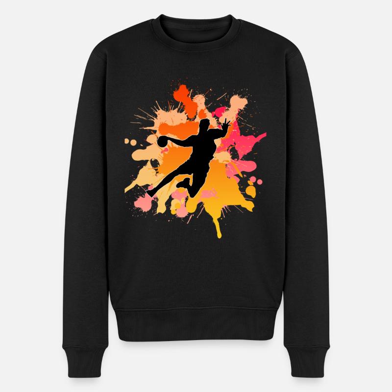 Handball - Männer Premium Bio Pullover - Schwarz