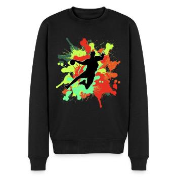Cadeau de handball coloré pour le sport handball - Pull Premium bio Homme - noir - Devant - Nico (187cm)