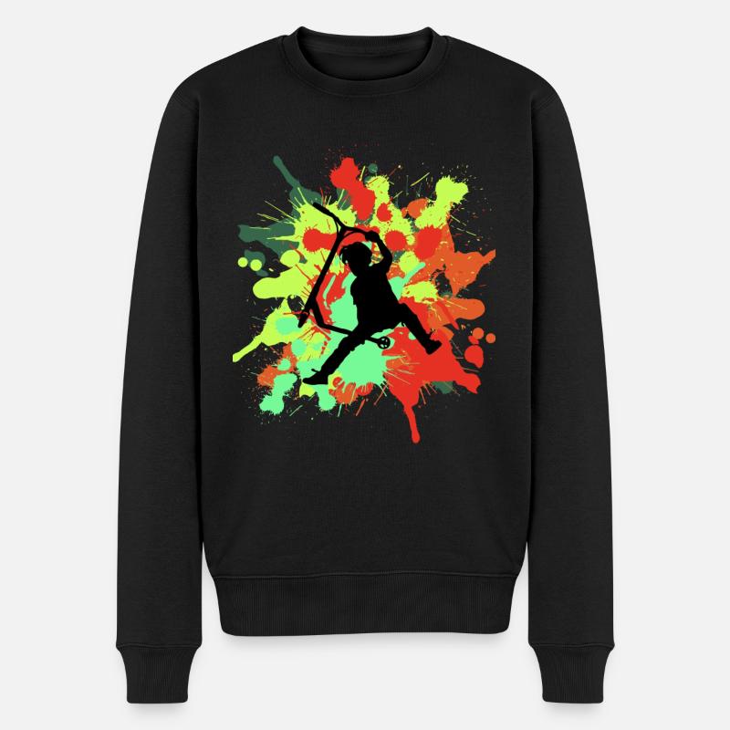 Freestyle Scooter - Männer Premium Bio Pullover - Schwarz