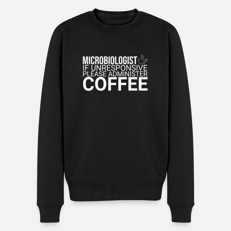 « Microbiologiste Café | Microbiologie » - Pull Premium bio Homme - noir