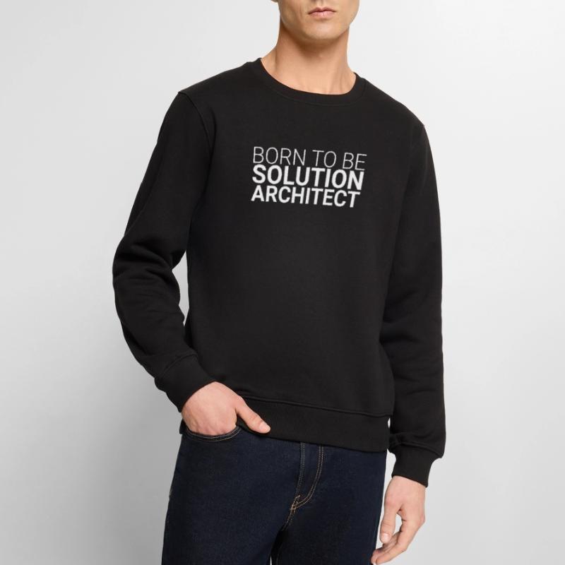 "Solution Architect Born | Solution Architecture" Men's Premium Organic Jumper