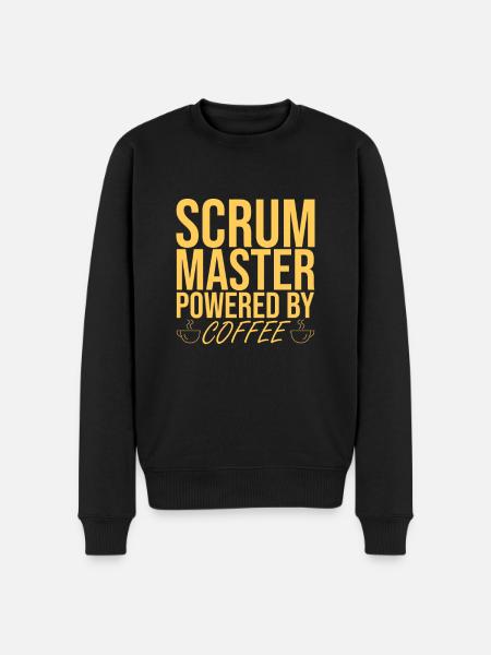 "Scrum Master Coffee | "Scrum Master"" - Männer Premium Bio Pullover - Schwarz
