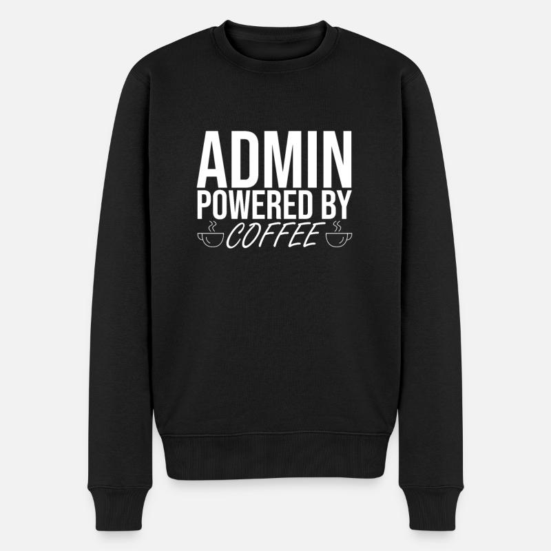 "Admin Coffee | Admin" - Men's Premium Organic Jumper - black