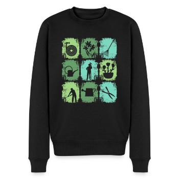 Jardinier d’outils de jardin - Pull Premium bio Homme - noir - Devant - Nico (187cm)