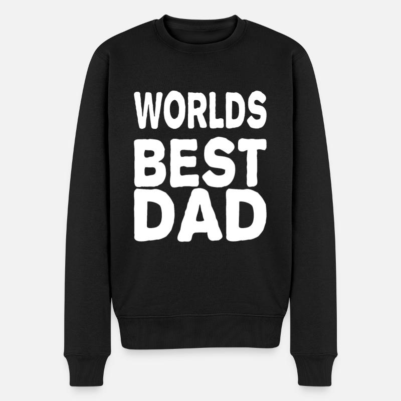 Worlds Best Dad - Männer Premium Bio Pullover - Schwarz