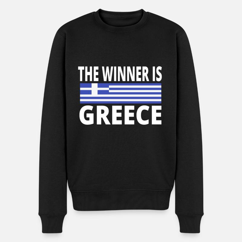 Grèce Vacances Été T-Shirt - Pull Premium bio Homme - noir