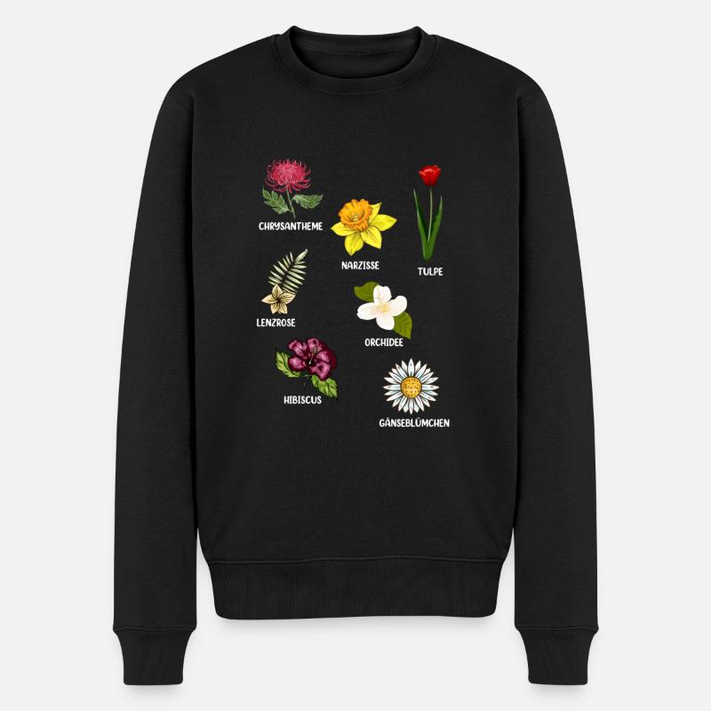 Espèces de fleurs Fleurs - Pull Premium bio Homme - noir