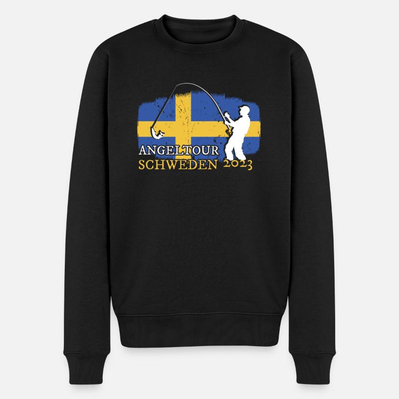 Suède Pêche 2023 - Pull Premium bio Homme - noir