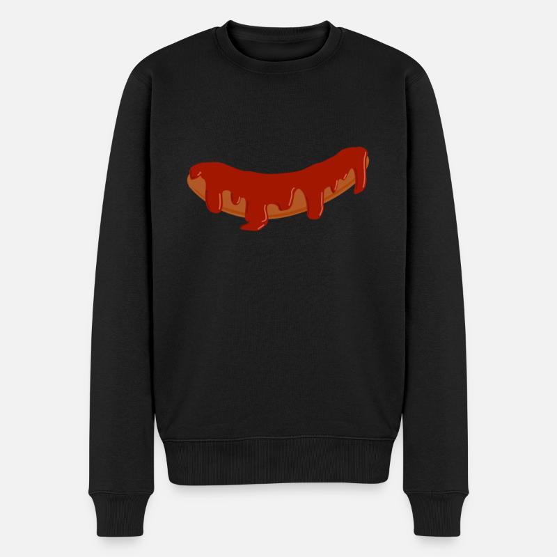 Currywurst - Männer Premium Bio Pullover - Schwarz