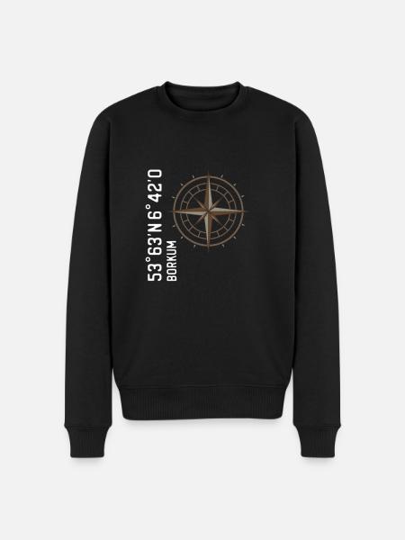 Coordonnées de Borkum - Pull Premium bio Homme - noir