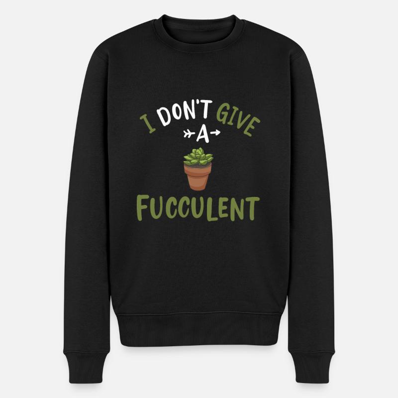 Plantes succulentes - Pull Premium bio Homme - noir