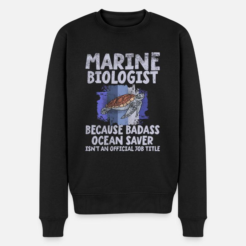 Biologiste marin - Pull Premium bio Homme - noir