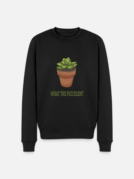 Plantes succulentes - Pull Premium bio Homme - noir