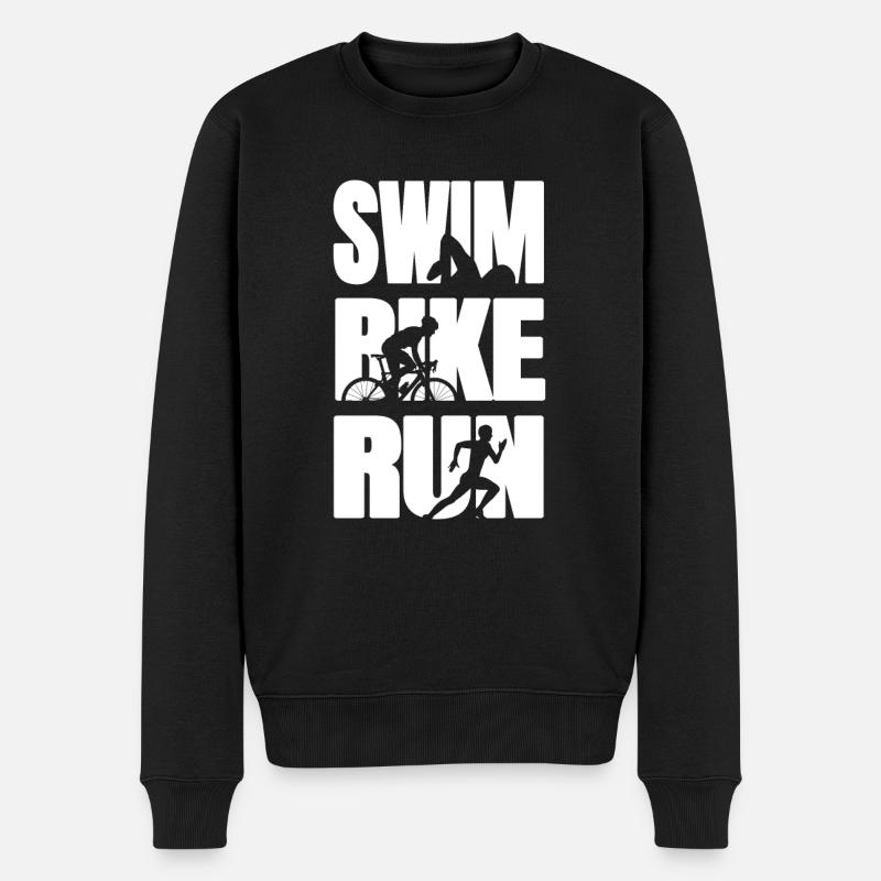 Triathlète de triathlon - Pull Premium bio Homme - noir