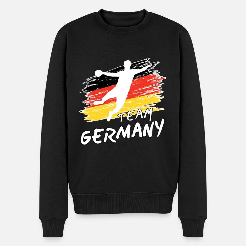 Team Germany Handball - Männer Premium Bio Pullover - Schwarz