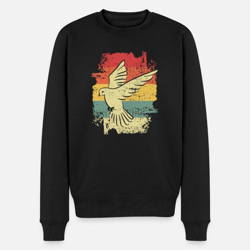 Colombe Rétro - Pull Premium bio Homme - noir