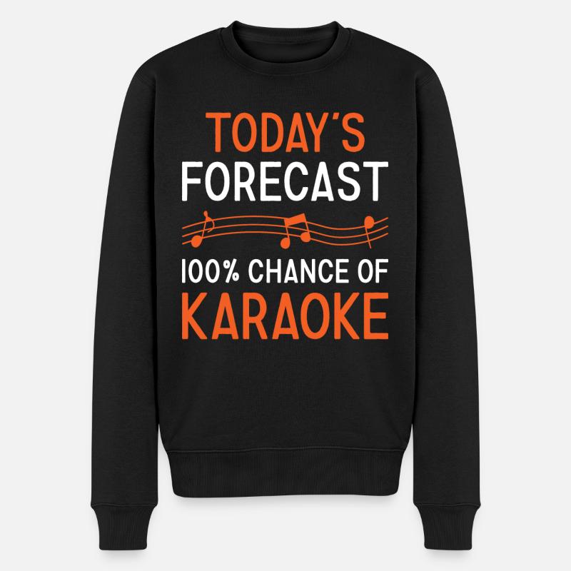 Singer Today's Forecast Karaoke - Männer Premium Bio Pullover - Schwarz