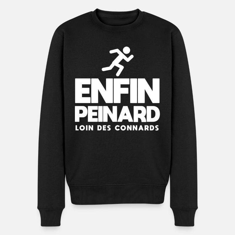 Enfin peinard course à pied jogging j'peux pas - Pull Premium bio Homme - noir