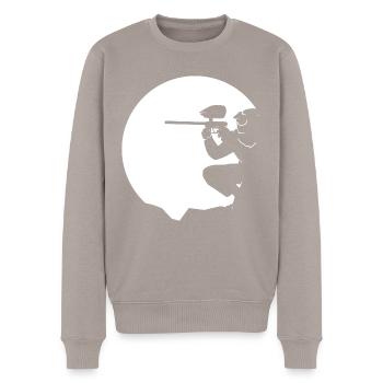 Paintball Gotcha Paintball Player Marker - Men's Premium Organic Jumper - taupe - Front - Nico (187cm)