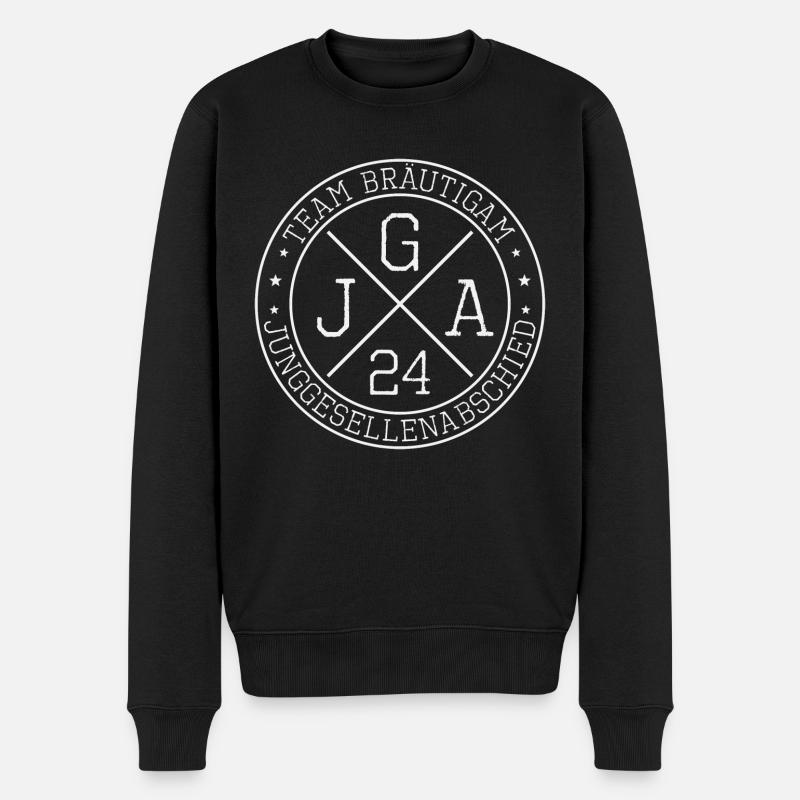 JGA 2024 Junggesellenabschied Bräutigam 2024 - Männer Premium Bio Pullover - Schwarz