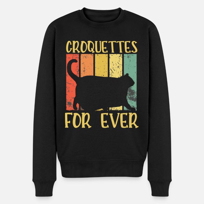 croquettes for ever - Pull Premium bio Homme - noir