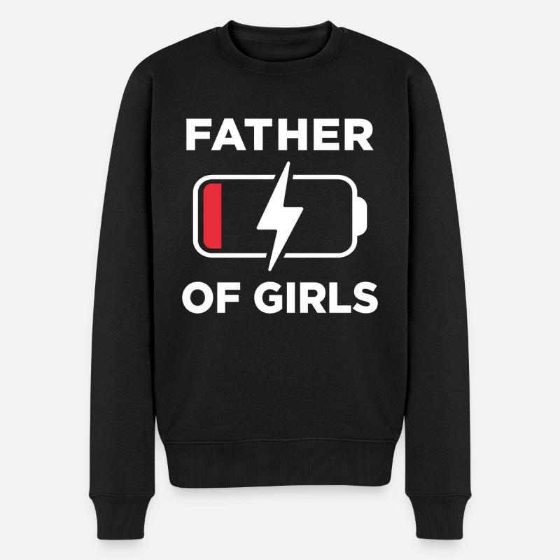 Père de filles - Pull Premium bio Homme - noir