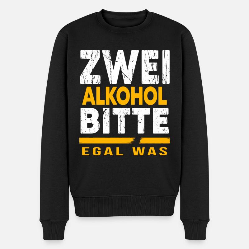 Bier Biergarten Trinkspruch Bierbauch - Männer Premium Bio Pullover - Schwarz