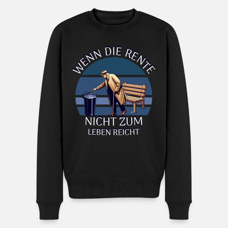Rentner - Männer Premium Bio Pullover - Schwarz