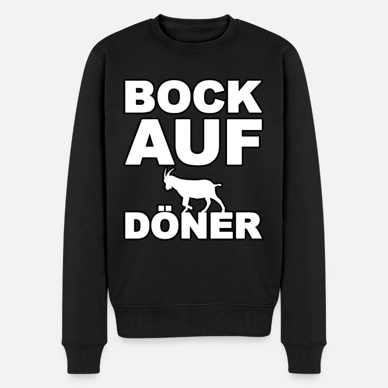 Bock auf Döner - Männer Premium Bio Pullover - Schwarz