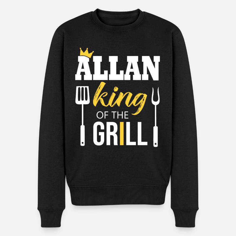 Allan king of the grill - Pull Premium bio Homme - noir