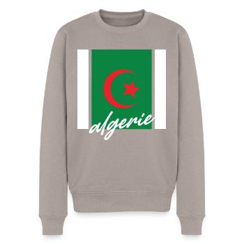 Algeria - Men's Premium Organic Jumper - taupe - Front - Nico (187cm)
