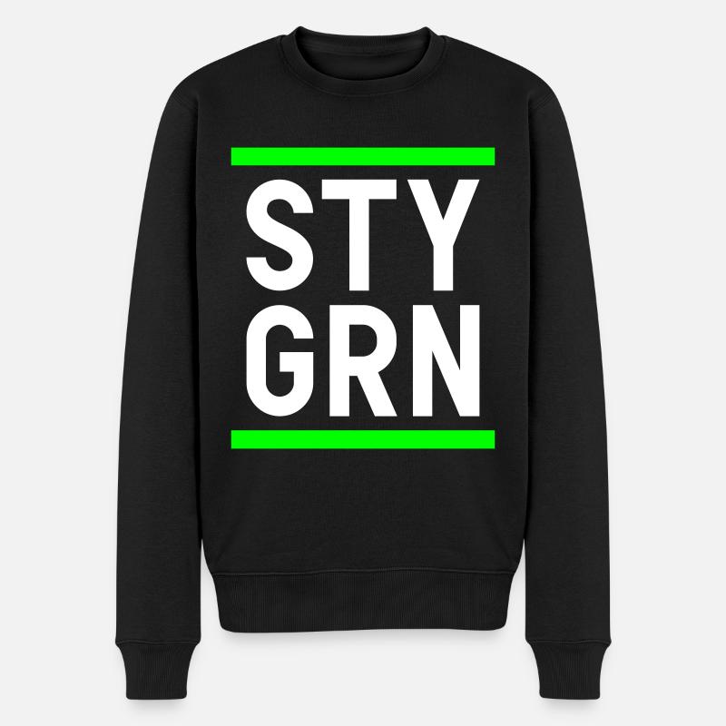 Sty grn (lignes) - Pull Premium bio Homme - noir