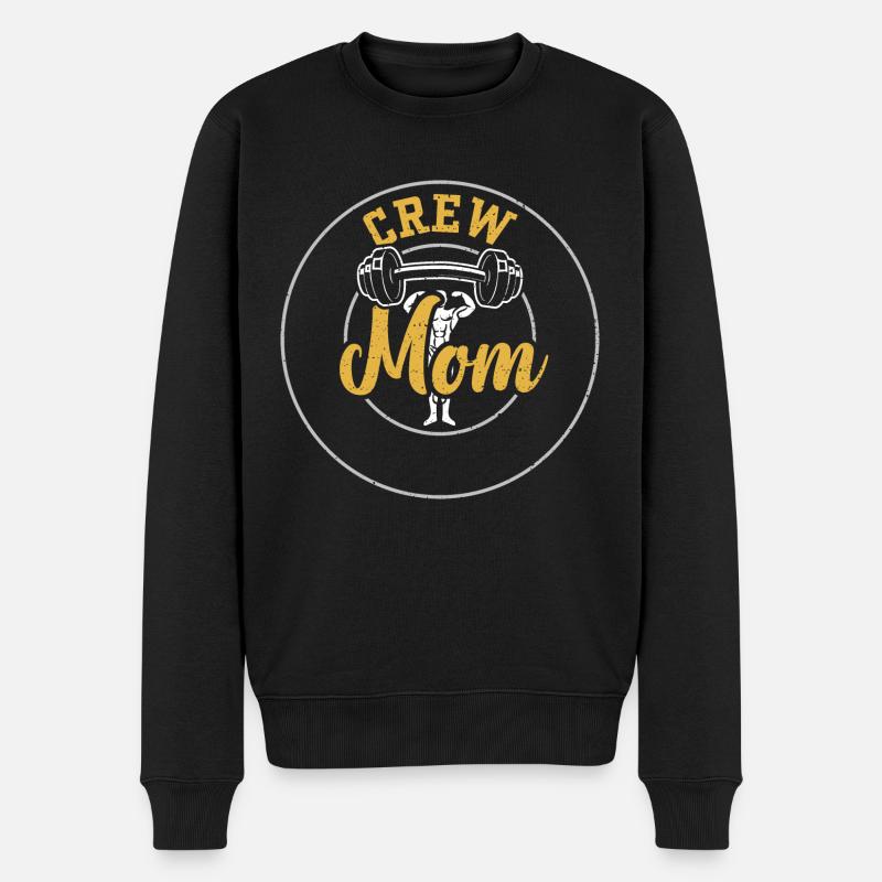 Crew Mom - Gym - Männer Premium Bio Pullover - Schwarz