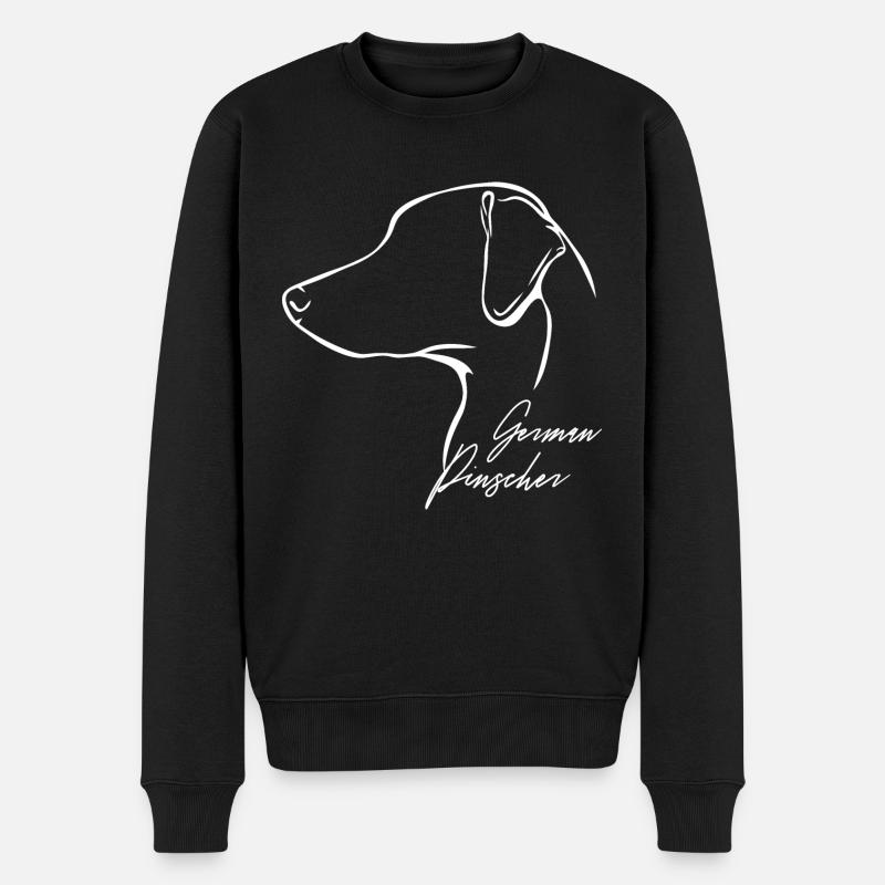 GERMAN PINSCHER Profil Hunde Hund Wilsigns - Männer Premium Bio Pullover - Schwarz