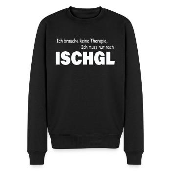 Thérapie ISCHGL - Pull Premium bio Homme - noir - Devant - Nico (187cm)
