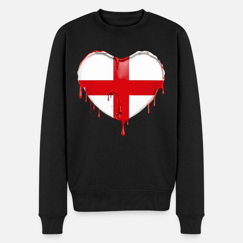DRAPEAU ANGLAIS DRAPEAU ANGLETERRE - Pull Premium bio Homme - noir