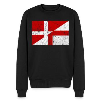 Danemark Angleterre Football drapeau drapeau Dannebrog - Pull Premium bio Homme - noir - Devant - Nico (187cm)