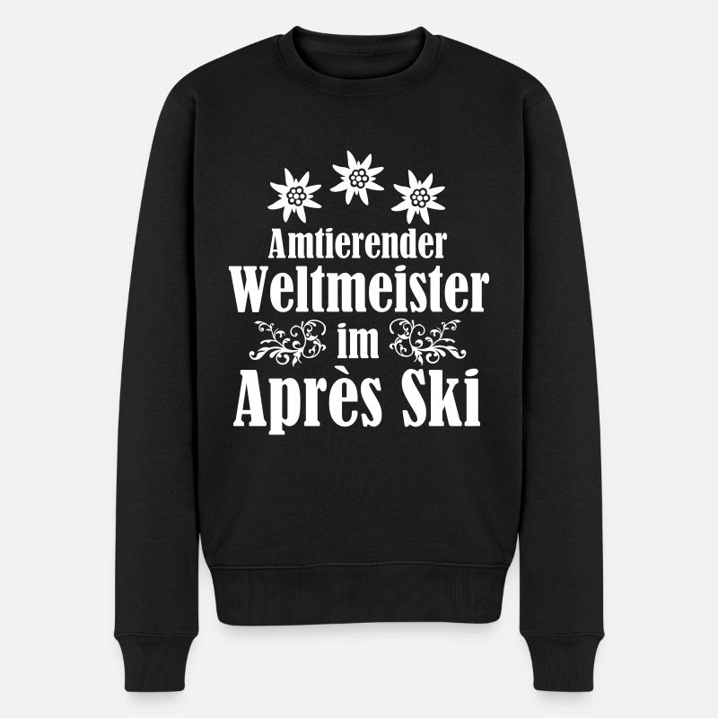 Après Ski Weltmeister - Männer Premium Bio Pullover - Schwarz