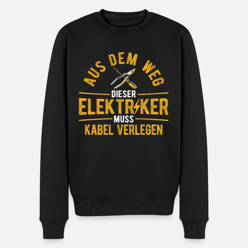 Elektriker Elektrik - Männer Premium Bio Pullover - Schwarz