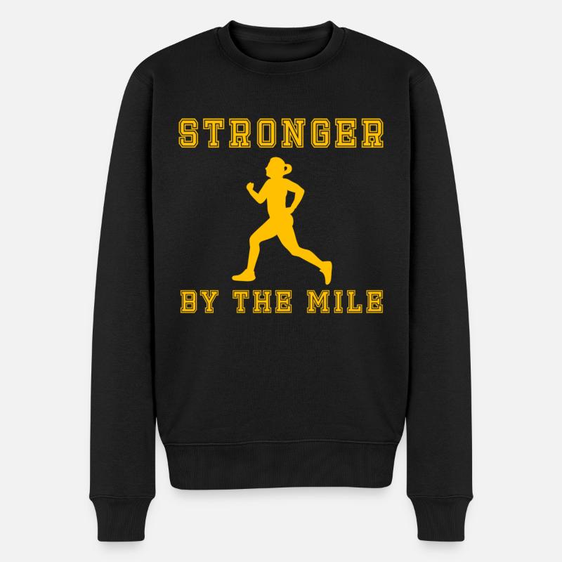 Lustiger Ultramarathon Marathonläufer - Männer Premium Bio Pullover - Schwarz