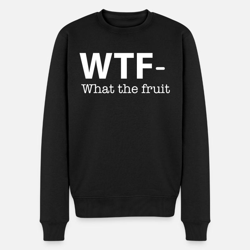 What the fruit - Männer Premium Bio Pullover - Schwarz