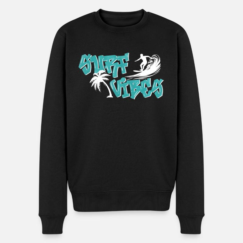Surf Vibes - Homme / Garçon - Pull Premium bio Homme - noir