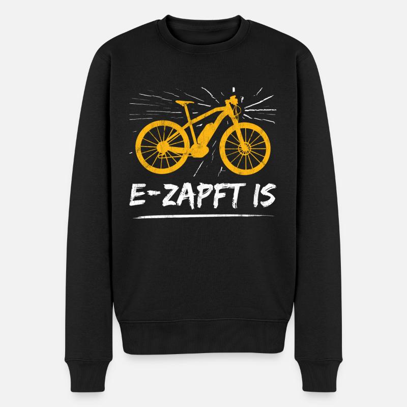 Ebike Fahrrad - Männer Premium Bio Pullover - Schwarz