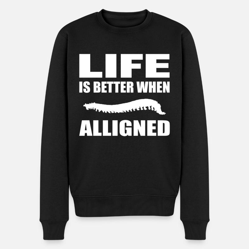 Lustiger Chiropraktiker Doktor der Chiropraktik - Männer Premium Bio Pullover - Schwarz