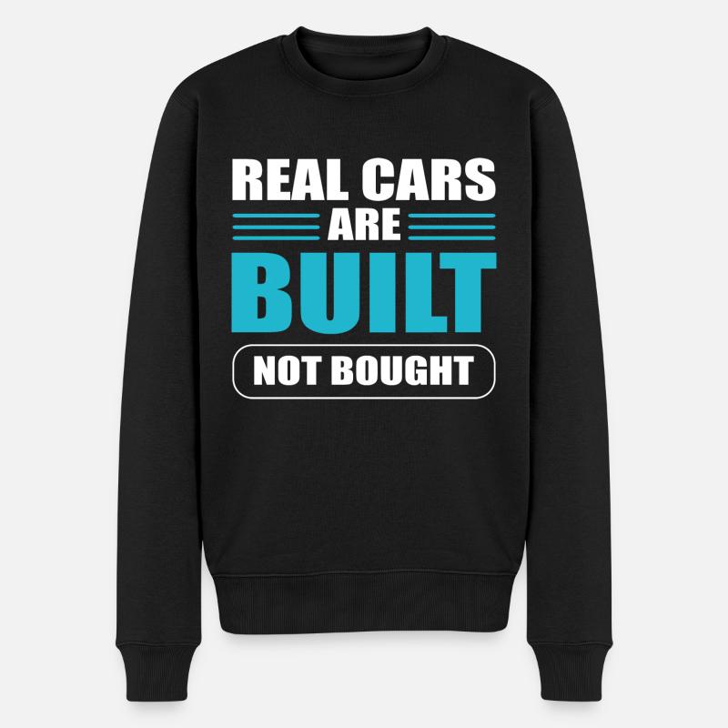 Lustiger Mechaniker Handwerker - Männer Premium Bio Pullover - Schwarz